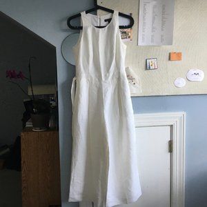 Banana Republic White Linen Jumpsuit